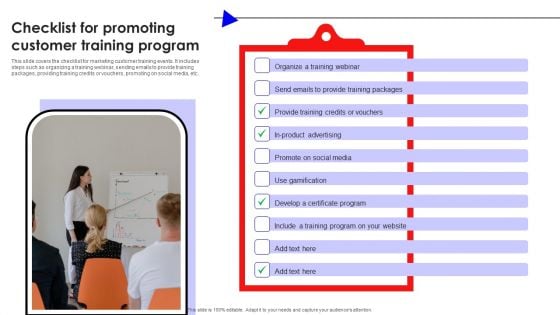Checklist For Promoting Customer Training Program Inspiration PDF Checklist For Promoting Customer Training Program Inspiration PDF