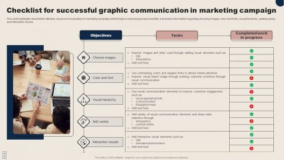 Checklist For Successful Graphic Communication In Marketing Campaign Introduction PDF