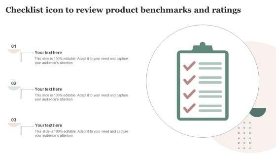 Checklist Icon To Review Product Benchmarks And Ratings Guidelines PDF