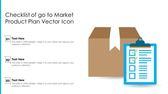 Checklist Of Go To Market Product Plan Vector Icon Ppt Layouts Professional PDF