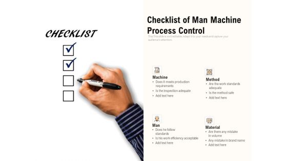 Checklist Of Man Machine Process Control Ppt PowerPoint Presentation File Inspiration PDF