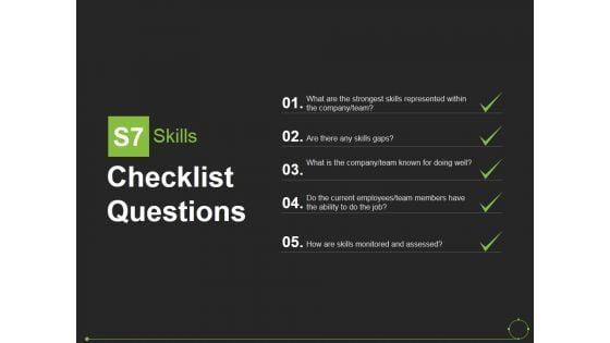 Checklist Questions Template 6 Ppt PowerPoint Presentation Outline Deck