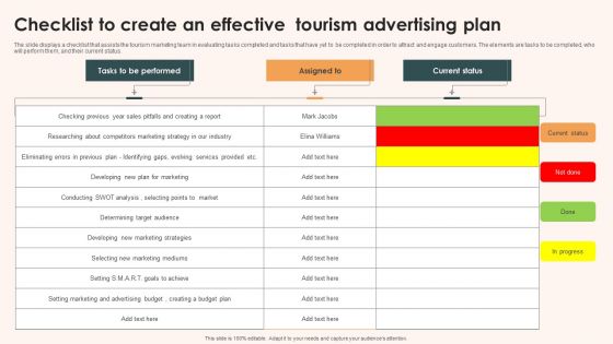 Checklist To Create An Effective Tourism Advertising Plan Rules PDF