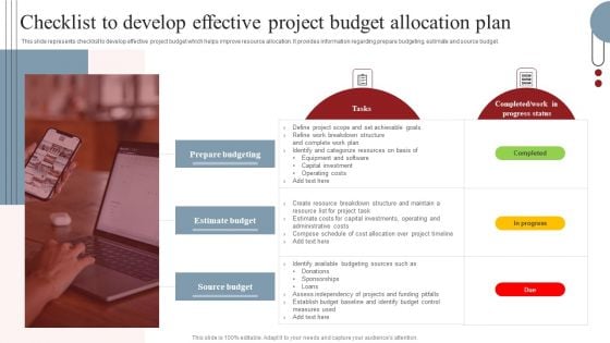 Checklist To Develop Effective Project Budget Allocation Plan Mockup PDF Checklist To Develop Effective Project Budget Allocation Plan Mockup PDF