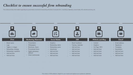 Checklist To Ensure Successful Firm Rebranding Strategies For Rebranding Without Losing Diagrams PDF Checklist To Ensure Successful Firm Rebranding Strategies For Rebranding Without Losing Diagrams PDF