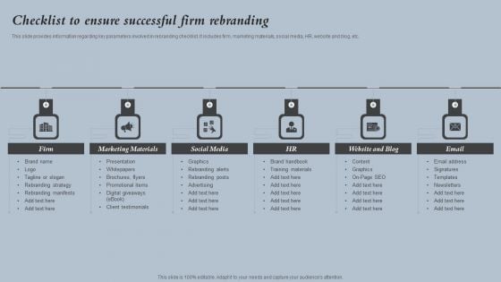 Checklist To Ensure Successful Firm Rebranding Strategies For Rebranding Without Losing Diagrams PDF