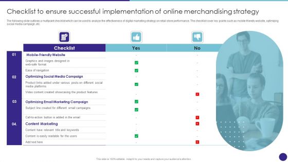 Checklist To Ensure Successful Implementation Of Online Merchandising Strategy Download PDF Checklist To Ensure Successful Implementation Of Online Merchandising Strategy Download PDF