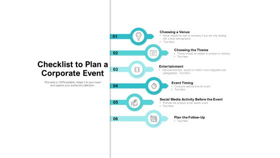 Checklist To Plan A Corporate Event Ppt PowerPoint Presentation Outline Files