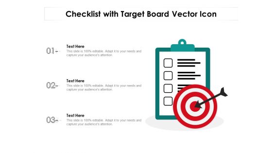 Checklist With Target Board Vector Icon Ppt PowerPoint Presentation Gallery Good PDF