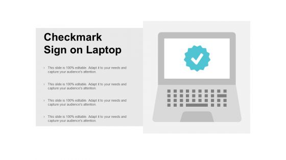 Checkmark Sign On Laptop Ppt PowerPoint Presentation Model Portfolio