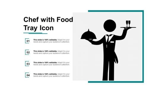 Chef With Food Tray Icon Ppt PowerPoint Presentation Layouts Themes