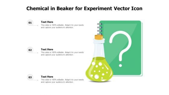 Chemical In Beaker For Experiment Vector Icon Ppt PowerPoint Presentation File Examples PDF