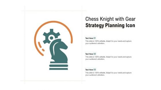 Chess Knight With Gear Strategy Planning Icon Ppt PowerPoint Presentation Ideas Files