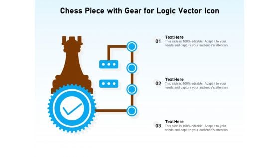 Chess Piece With Gear For Logic Vector Icon Ppt PowerPoint Presentation Gallery Visual Aids PDF