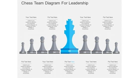 Chess Team Diagram For Leadership Powerpoint Template