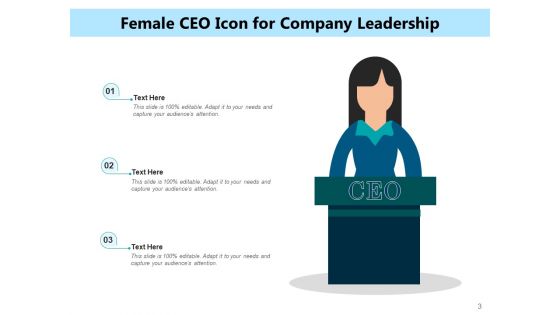Chief Executive Officer Icon Business Organization Ppt PowerPoint Presentation Complete Deck