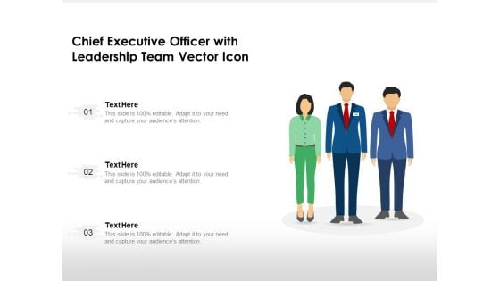 Chief Executive Officer With Leadership Team Vector Icon Ppt PowerPoint Presentation Icon Graphics PDF