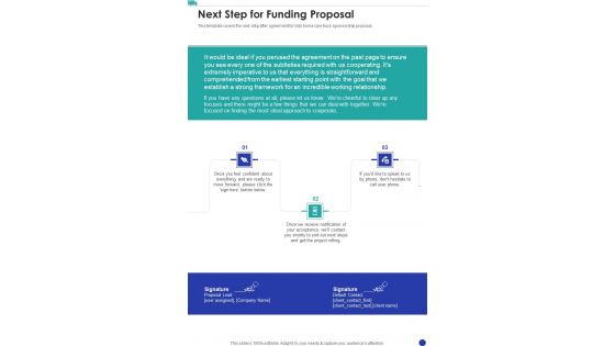 Child House Care Truck Funding Next Step For Funding Proposal One Pager Sample Example Document Child House Care Truck Funding Next Step For Funding Proposal One Pager Sample Example Document