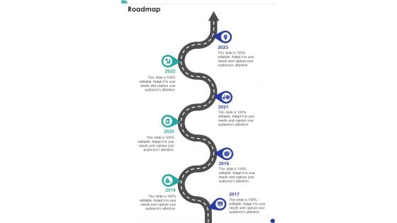 Child House Care Truck Funding Proposal Roadmap One Pager Sample Example Document Child House Care Truck Funding Proposal Roadmap One Pager Sample Example Document