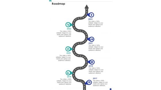 Child House Care Truck Funding Proposal Roadmap One Pager Sample Example Document