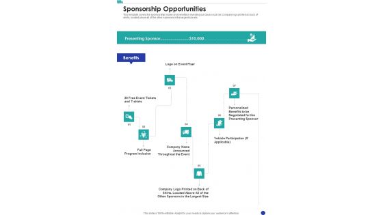Child House Care Truck Funding Proposal Sponsorship Opportunities One Pager Sample Example Document Child House Care Truck Funding Proposal Sponsorship Opportunities One Pager Sample Example Document