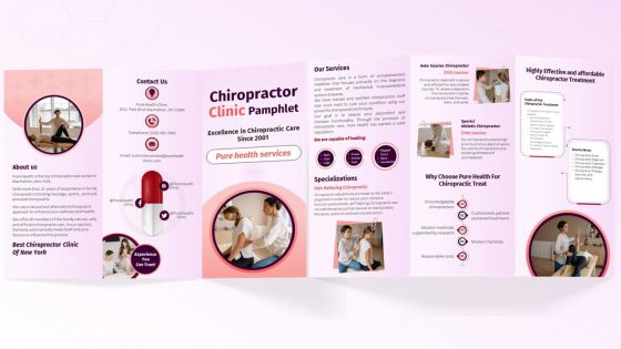 Chiropractor Clinic Pamphlet Trifold