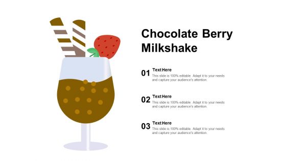 Chocolate Berry Milkshake Ppt PowerPoint Presentation Model Display PDF