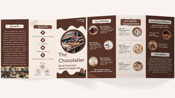 Chocolate Confectionery Brochure Trifold