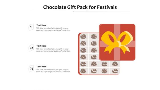 Chocolate Gift Pack For Festivals Ppt PowerPoint Presentation Ideas Infographics PDF