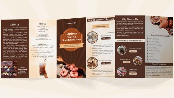 Chocolaterie Shop Brochure Trifold