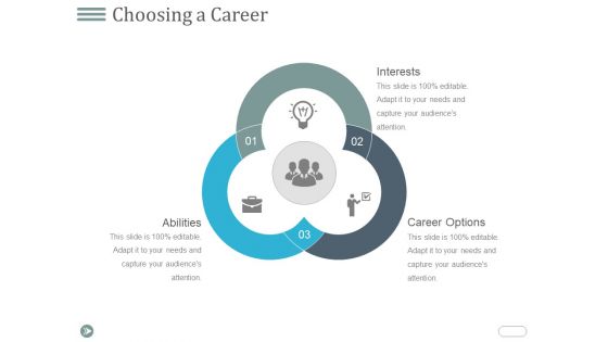 Choosing A Career Ppt PowerPoint Presentation Styles Styles