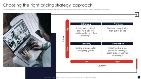 Choosing The Right Pricing Strategy Approach Product Pricing Strategic Guide Brochure PDF