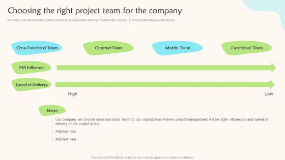 Choosing The Right Project Team For The Company Teams Working Towards A Shared Objective Brochure PDF Choosing The Right Project Team For The Company Teams Working Towards A Shared Objective Brochure PDF