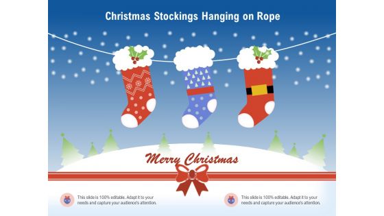 Christmas Stockings Hanging On Rope Ppt PowerPoint Presentation Summary Layout PDF