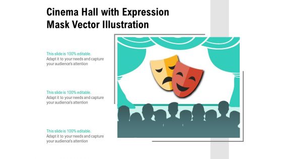 Cinema Hall With Expression Mask Vector Illustration Ppt PowerPoint Presentation Icon Layouts PDF