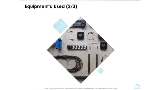 Cinematography Project Proposal Equipments Used Wires Ppt Gallery Images PDF