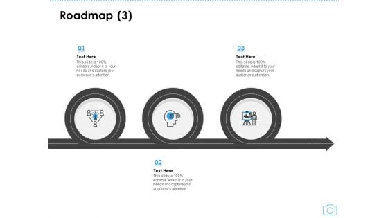 Cinematography Project Proposal Roadmap Three Stages Ppt Gallery Templates PDF