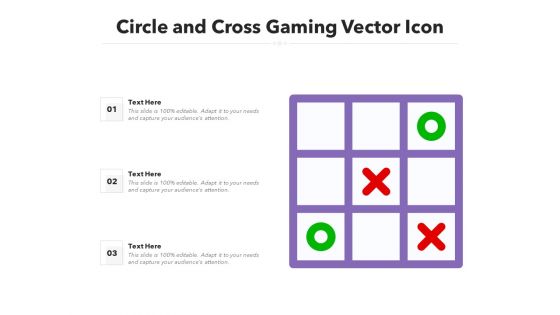 Circle And Cross Gaming Vector Icon Ppt PowerPoint Presentation Ideas Clipart PDF