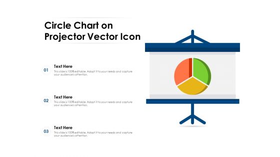 Circle Chart On Projector Vector Icon Ppt PowerPoint Presentation Visual Aids Files PDF