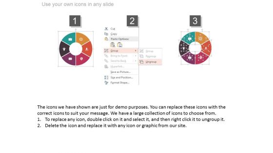 Circle Chart With Icons For Global Business Strategy Powerpoint Template