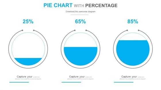 Circle Chart With Increasing Percentage Values PowerPoint Slides