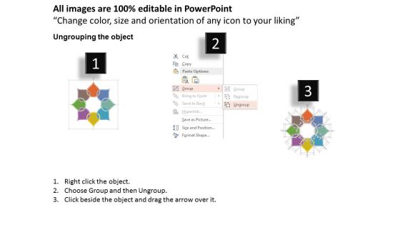 Circle Diagram Of Eight Steps With Icons Powerpoint Template