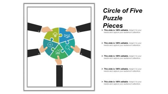 Circle Of Five Puzzle Pieces Ppt PowerPoint Presentation Gallery Backgrounds