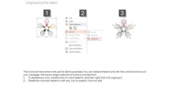 Circle Of Idea Bulbs With Icons Powerpoint Slides