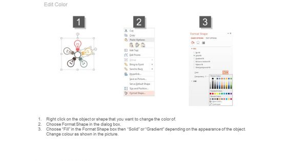 Circle Of Idea Bulbs With Icons Powerpoint Slides