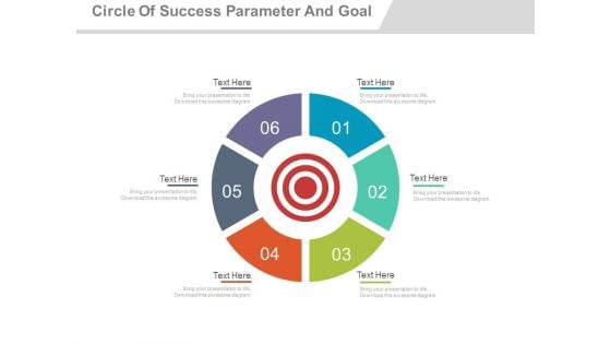 Circle Of Six Steps For Goal Planning Powerpoint Slides