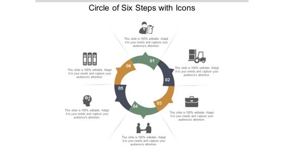 Circle Of Six Steps With Icons Ppt Powerpoint Presentation Visual Aids Infographic Template
