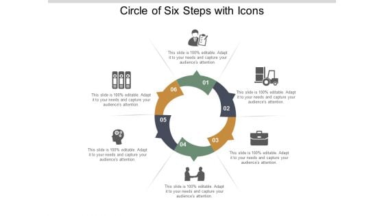 Circle Of Six Steps With Icons Ppt Powerpoint Presentation Visual Aids Infographic Template