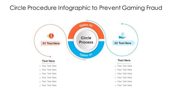 Circle Procedure Infographic To Prevent Gaming Fraud Ppt Gallery Vector PDF