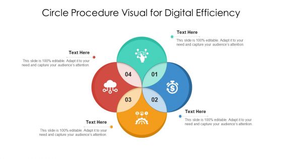 Circle Procedure Visual For Digital Efficiency Ppt Model Show PDF